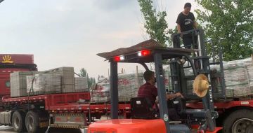 大庆 黄金麻冰裂纹，地铺石装车