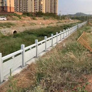 大庆 白麻河道栏杆效果展示图