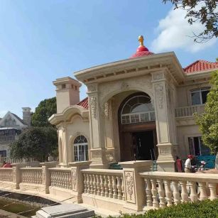 大庆 黄金麻花岗岩欧式别墅