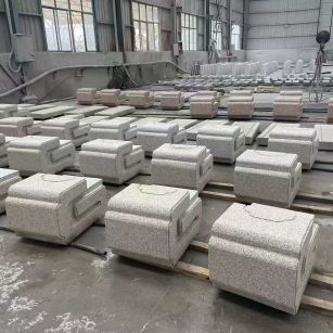 大庆 白麻花岗岩异形加工-石凳，坐凳