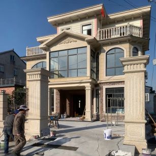 大庆 黄金麻花岗岩荔枝面别墅外墙干挂私家专属