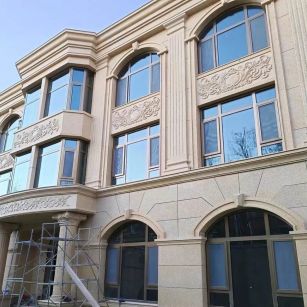 大庆 黄金麻花岗岩别墅外墙干挂