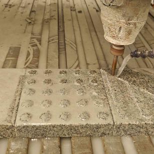 大庆 芝麻白花岗岩石材盲人石、盲道石、盲点石