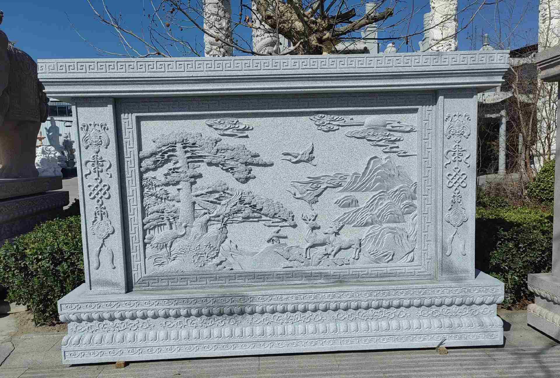 大庆 芝麻白大型照壁，屏风，影壁