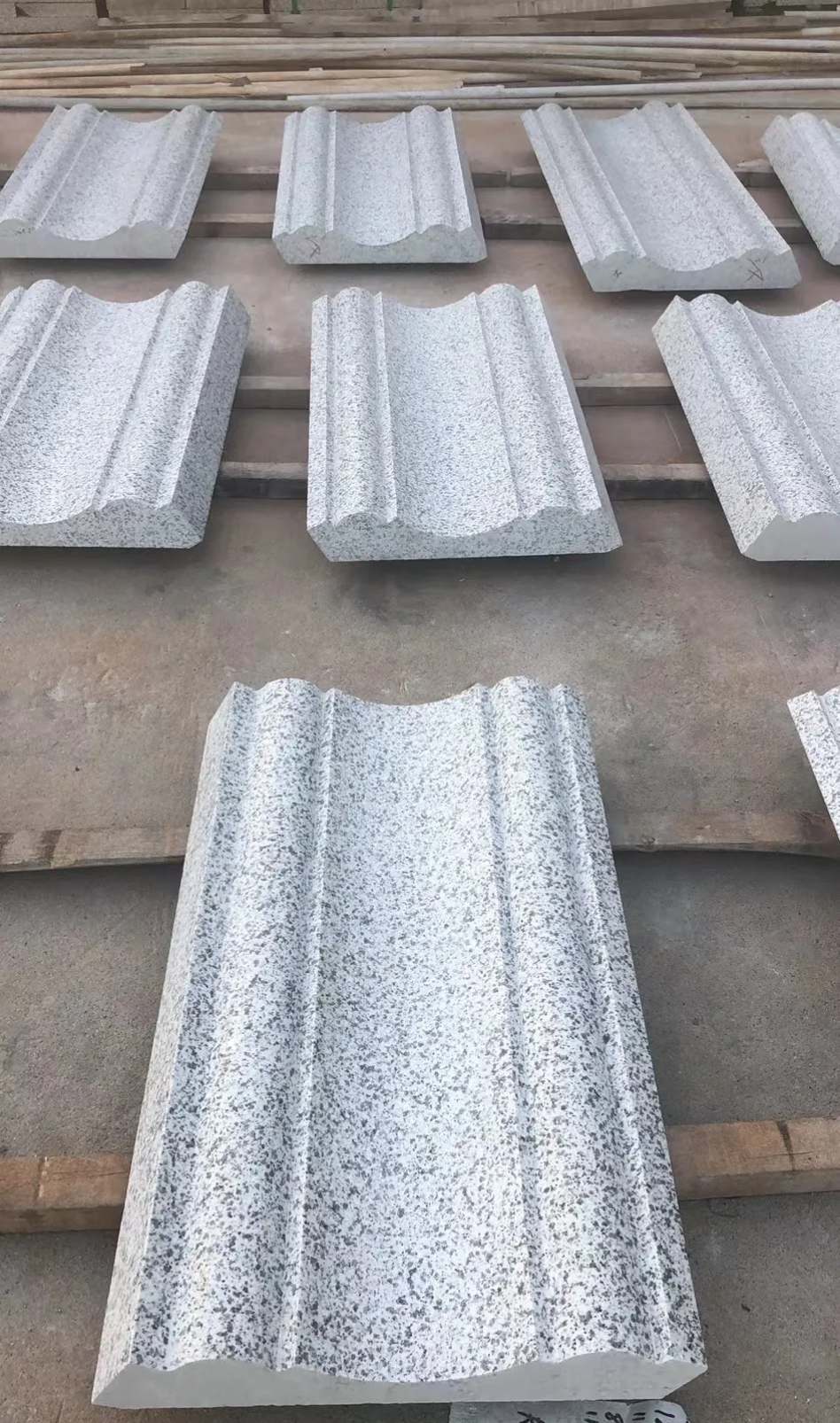 大庆 白麻花岗岩光面别墅线条