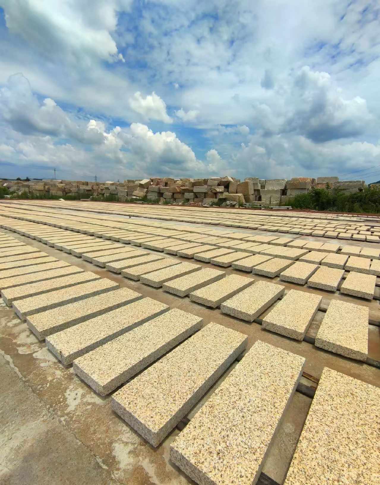 大庆 黄金麻荔枝面花岗岩石材地铺石防护中