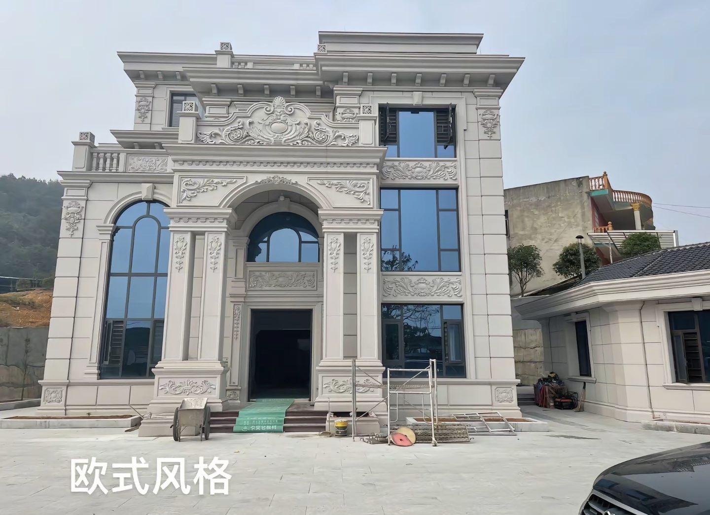 大庆 白麻花岗岩别墅外墙干挂