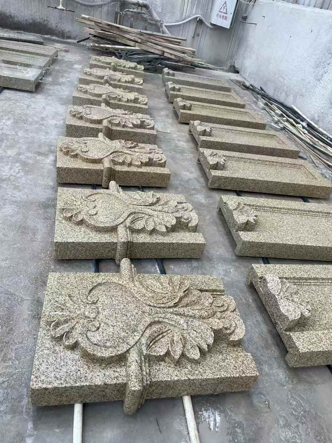 大庆 黄金麻花岗岩别墅外墙雕刻板